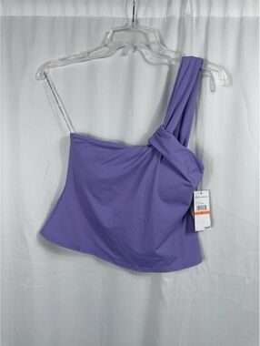 Vince Camuto Lavender One-Shoulder Tankini Top Size S